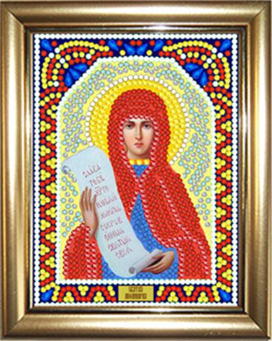 ИМРА5-073 Алмазная мозаика ТМ НАСЛЕДИЕ с рамкой "Святая Аполлинария"