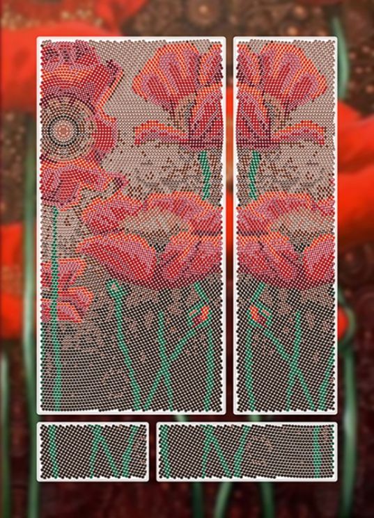 КБ-340 Схема для вышивания бисером ТМ Наследие "Цветочая симфония"