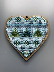  Сами с усами. Набор для вышивания Сердце "Оттепель", 8х8 см, арт. С002-08