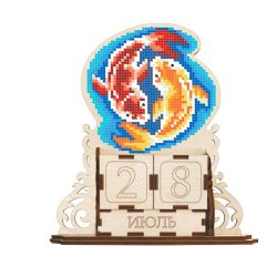 Набор для вышивания WoodStitch "Вечный календарь-3", 16*15*5, KLD-003