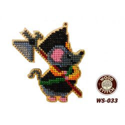 WS-033 Набор для вышивания бисером WoodStitch "Страж. Серия "Щелкунчик", 8х10